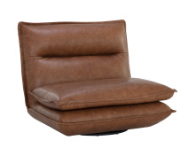 Sunpan 111479 - Colson Swivel Armless Chair - Cognac Leather